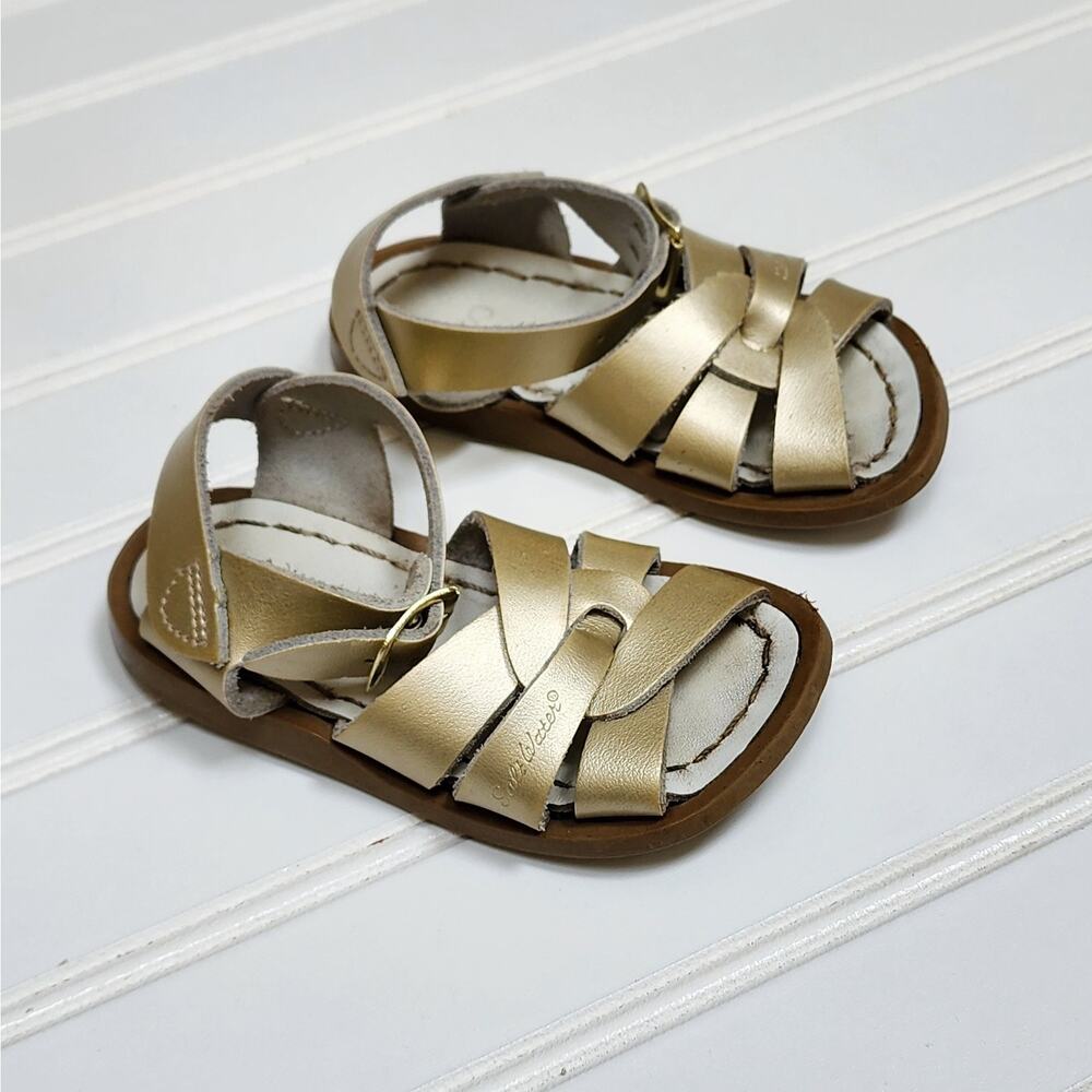 Salt Water Original Gold Sandals